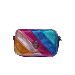 Kurt Geiger London Kensington Rainbow Leather Camera CrossBody Bag
